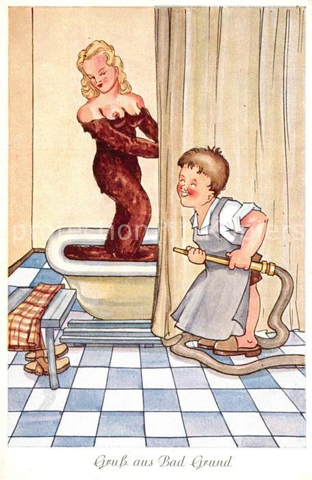 Bad Grund Kuranwendung Karikatur Kuenstlerkarte