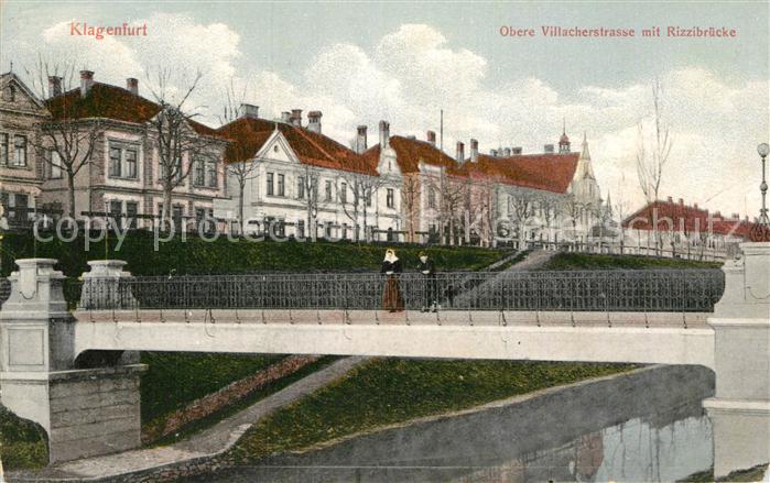 Klagenfurt Woerthersee Obere Villacherstrasse mit Rizzibruecke