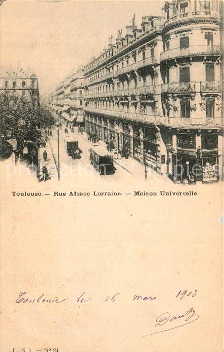 Toulouse Haute-Garonne Rue Alsace Lorraine Maison Universelle