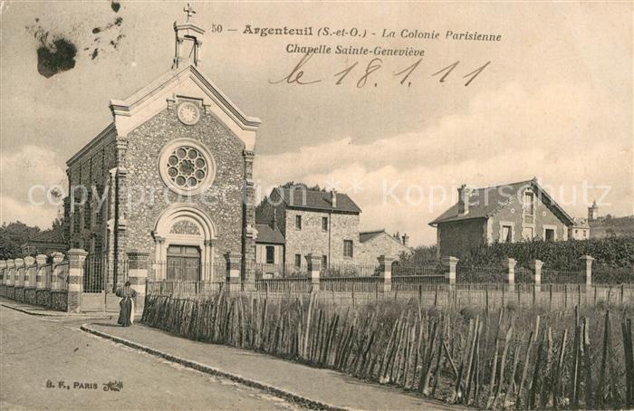 Argenteuil Val d Oise Colonie Parisienne Chapelle Sainte Genevieve