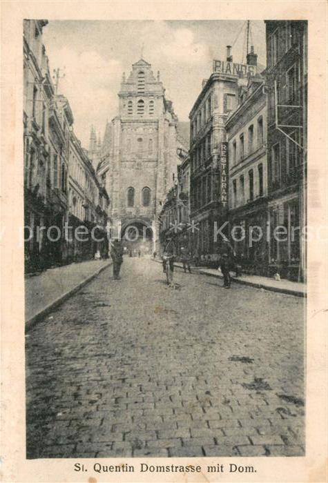 Saint-Quentin 02 Aisne Domstrasse mit Dom