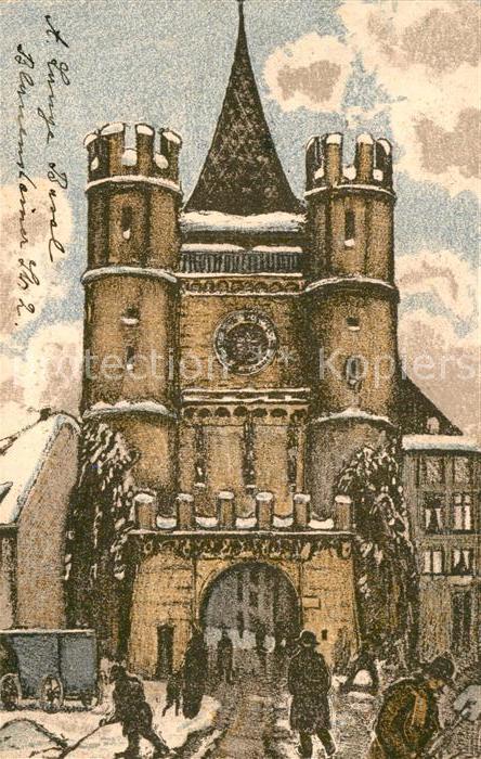 Basel BS Spalentor Kuenstlerkarte