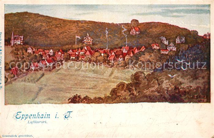 Eppenhain Panorama Luftkurort Kuenstlerkarte