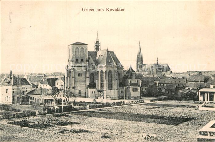 Kevelaer Ortsansicht mit Kirche Basilika