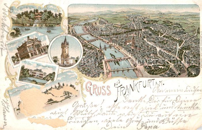 Frankfurt Main Palmengarten Opernhaus Eschenheimer Turm Zoologischer Garten Haup