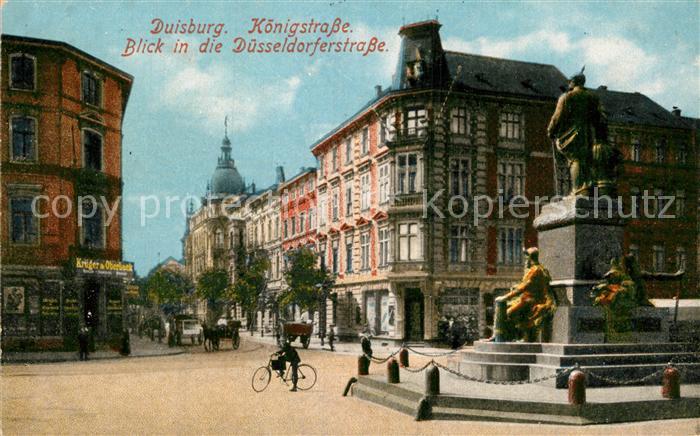 Duisburg Ruhr Koenigstrasse Duesseldorferstrasse Denkmal Statue