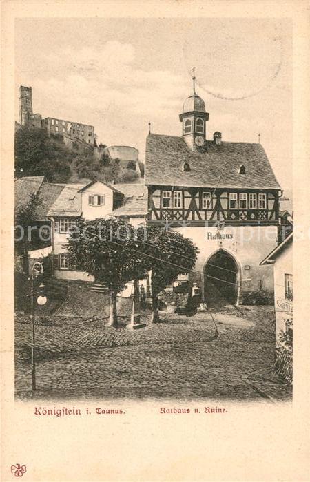 Koenigstein Taunus Rathaus und Ruine