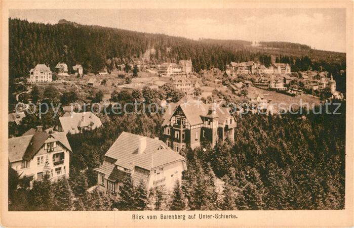 Schierke Harz Blick vom Barenberg auf Unterschierke