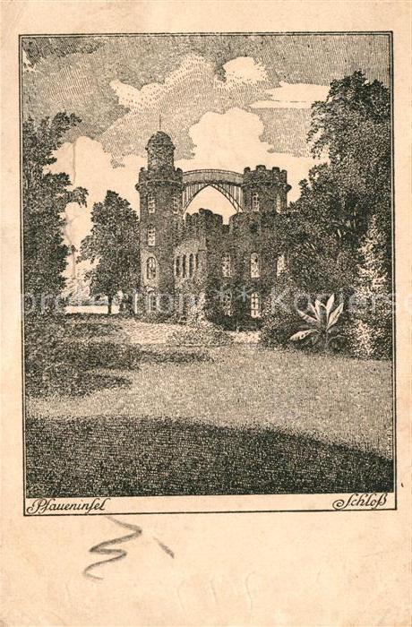 Potsdam Pfaueninsel Schloss Kuenstlerkarte