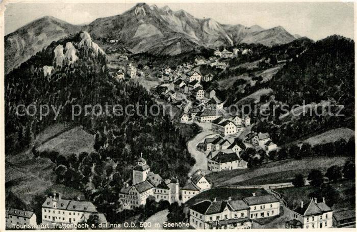 Trattenbach Panorama Kuenstlerkarte