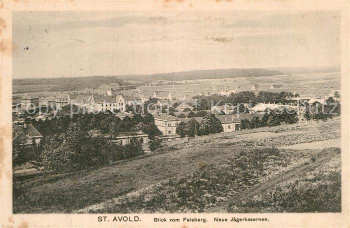 Saint-Avold Panorama Blick vom Felsberg Neue Jaegerkasernen