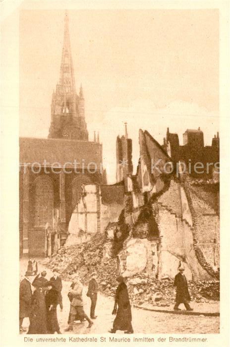 Saint-Maurice-aux-Forges Unversehrte Kathedrale inmitten der Bra