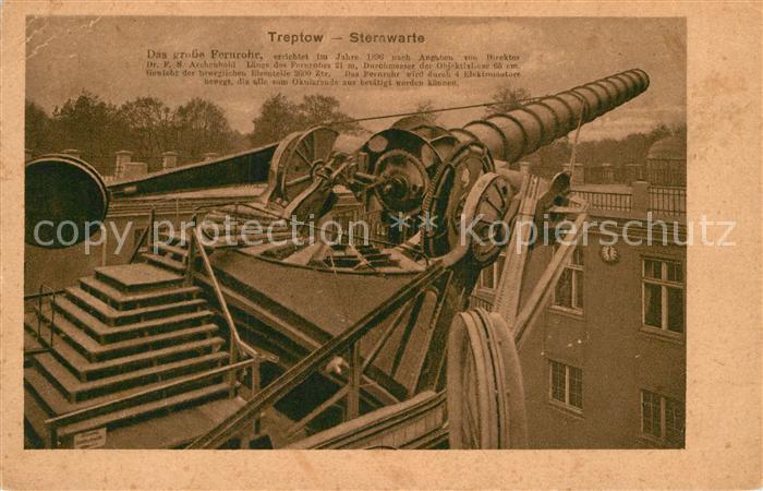 Treptow Berlin Sternwarte Kupfertiefdruck