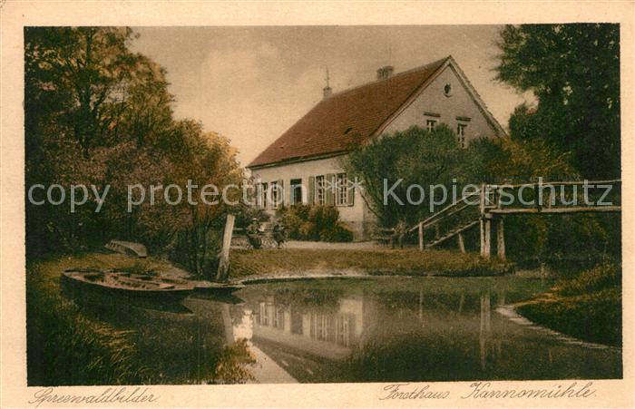 Kannomuehle Spreewald Forsthaus Wasserstrasse Serie Spreewaldbilder