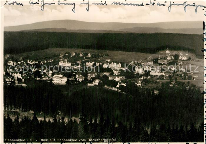 Hahnenklee-Bockswiese Harz Blick auf Hahnenklee vom Bocksberggipfel