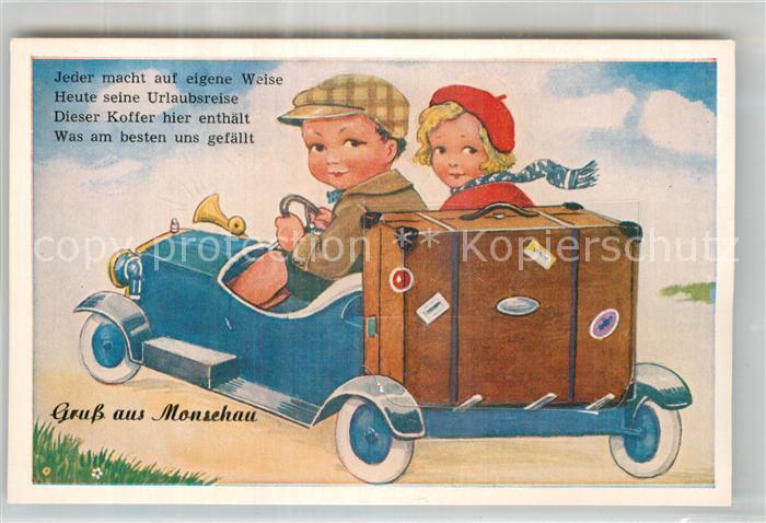 Monschau Montjoie NRW Urlaubsreise Automotil Koffer Junges Paar