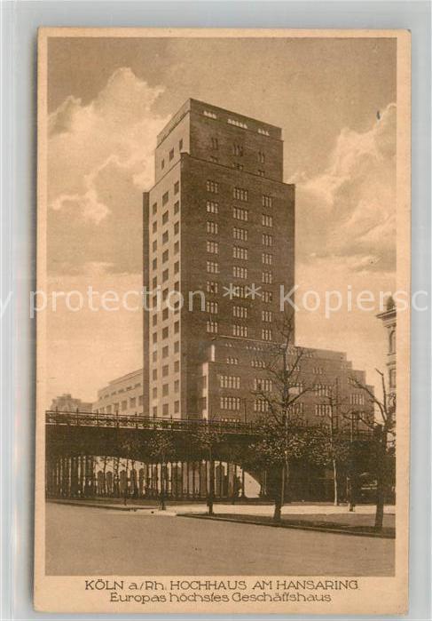 Koeln Rhein Hochhaus am Hansaring Europas hoechstes Geschaeftshaus
