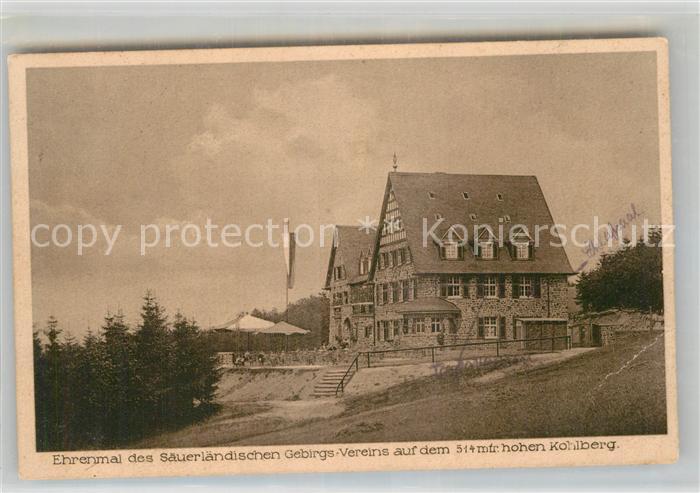 Dahle Altena Ehrenmal des Sauerlaendischen Gebirgsvereins auf den Kohlberg