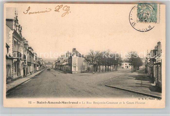 Saint-Amand-Montrond Rue Benjamin Constant et le Cours Fleurus