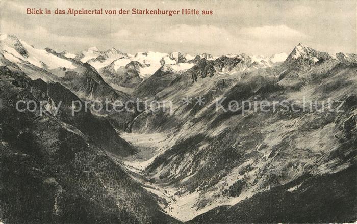 Starkenburgerhuette Blick in das Alpeinertal