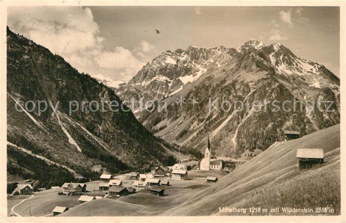 Mittelberg Kleinwalsertal mit Widderstein