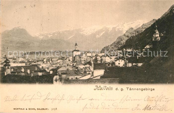 Hallein mit Taennengebirge