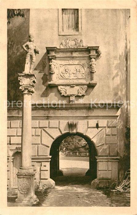 Rosenburg-Kamp Schlosshof Eingang durch den Wartturm