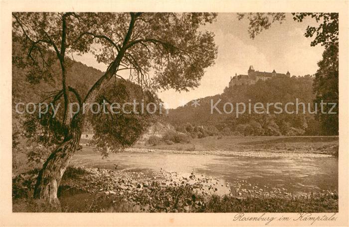 Rosenburg-Kamp Partie am Fluss mit Burg
