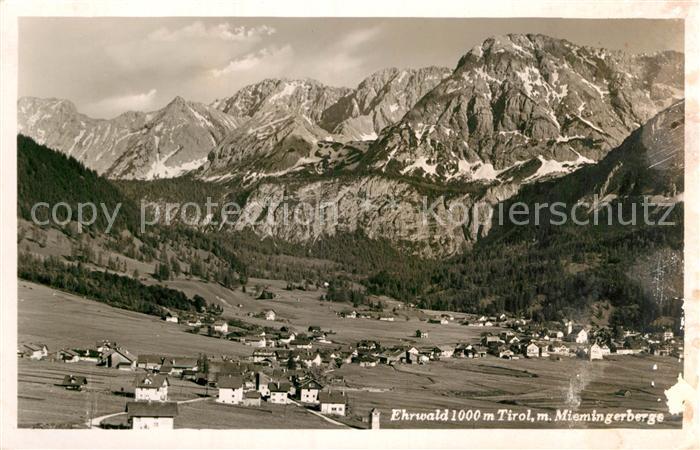 Ehrwald Tirol mit Miemingerberge Fliegeraufnahme
