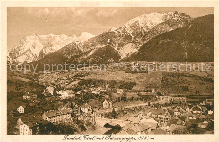 Landeck Tirol Fliegeraufnahme mit Passeiergruppe