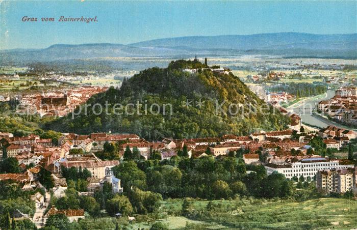 Graz Steiermark Stadtpanorama mit Rainerkogel