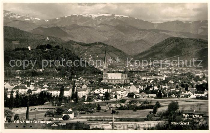 Graz Steiermark Gesamtansicht mit Gleinalpe Lavanttaler
