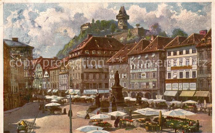 Graz Steiermark Hauptplatz Denkmal Marktplatz Schlossbe