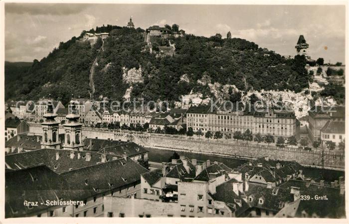 Graz Steiermark Blick zum Schlossberg