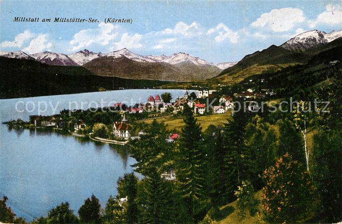 Millstatt Millstaettersee Panorama Alpen