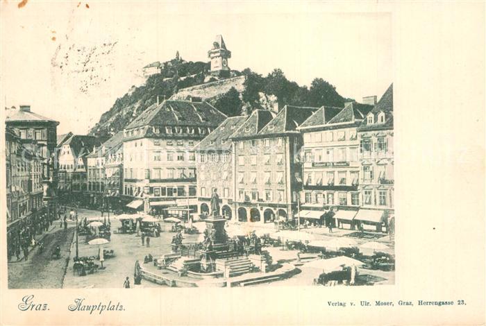 Graz Steiermark Hauptplatz Denkmal Markt Schlossberg Uh