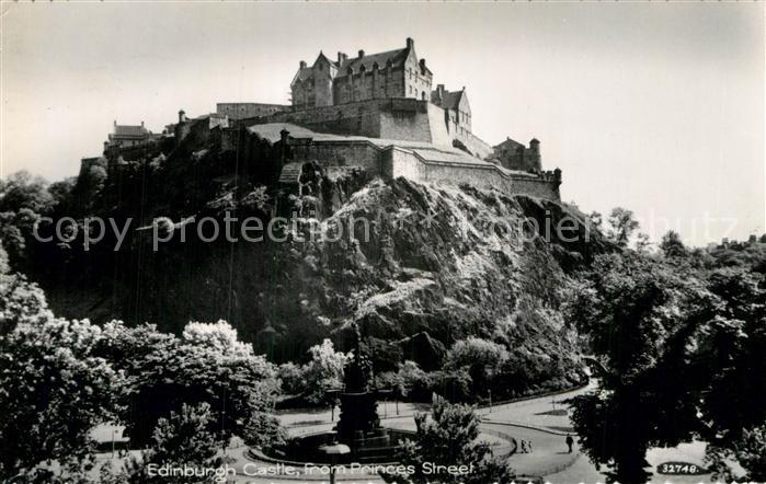 Edinburgh Scotland Castle from Princes Street