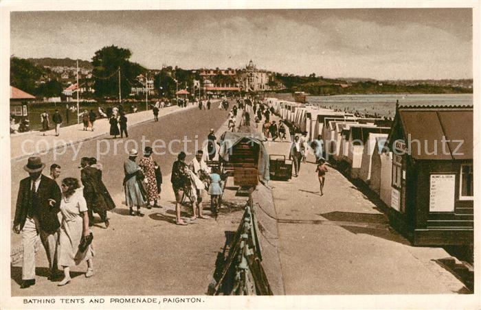 Paignton Bathing Tents and Promenade