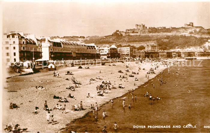 Dover Kent UK Promenade Beach and Castle