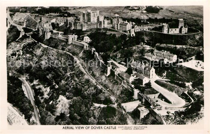 Dover Kent UK Aerial view of Castle