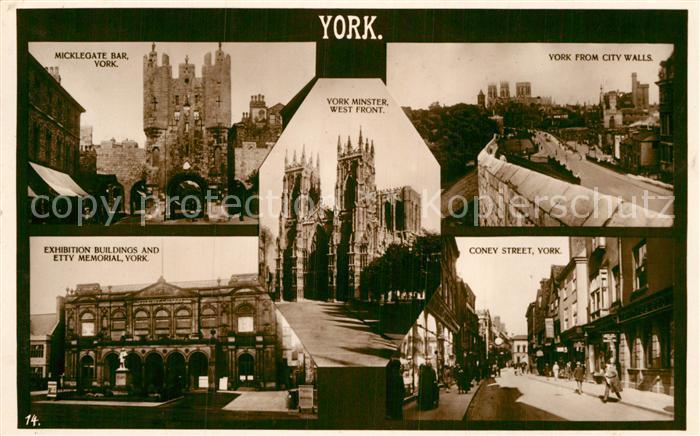 York UK Micklegate Bar Exhibition Buildings and Etty Memorial York Minster City