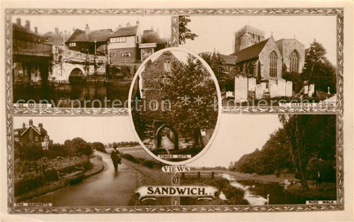 Sandwich Kent The Barbican Ramparts St Clements Church Rope Walk Fisher Gate