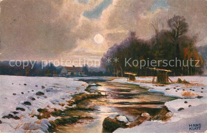 Kuenstlerkarte Hans Klatt Winter
