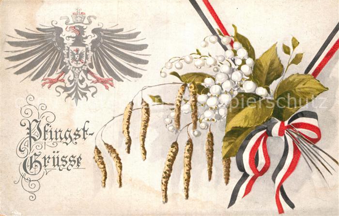 Pfingsten Pentecost Pentecote Maiglöckchen Schwarz-Weiss-Rot