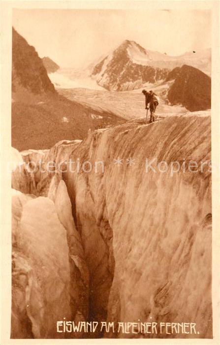 Bergsteigen Klettern Eiswand Alpeiner Ferner