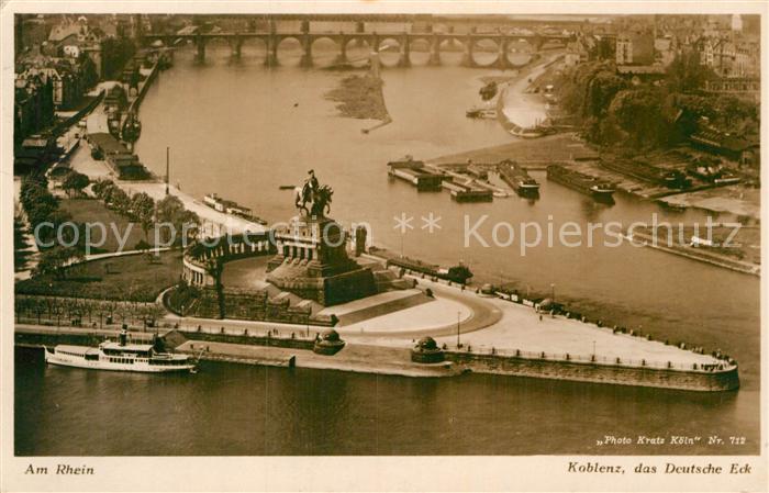 Foto Kratz Nr. 712 Koblenz Deutsches Eck