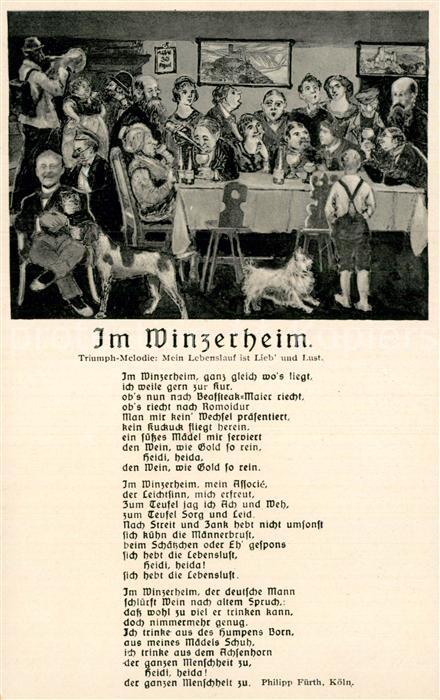 Liederkarte Im Winzerheim