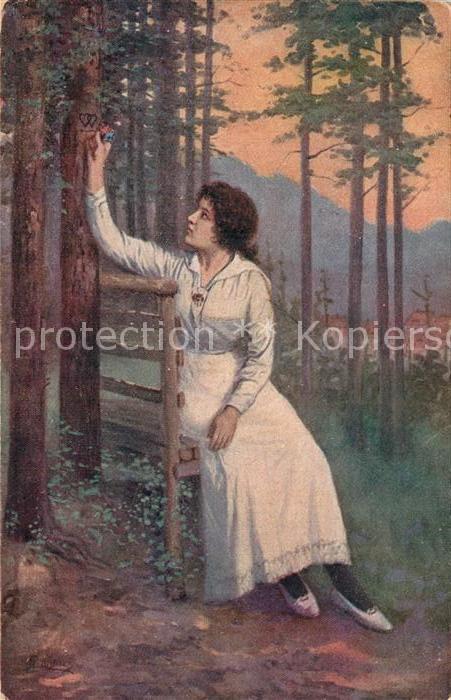 Kuenstlerkarte Fr. Klimes Vzpomen a nezapomen