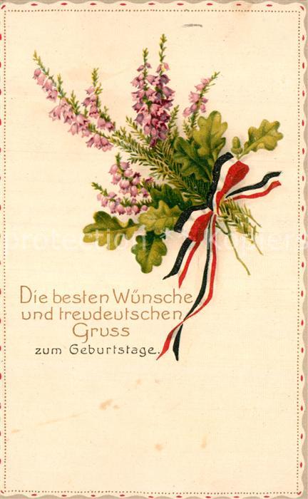 Schwarz Weiss Rot Geburtstag Litho