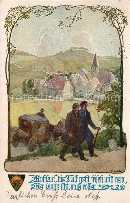 Verlag Schulverein Nr. 916 Künstlerkarte E. Schütz